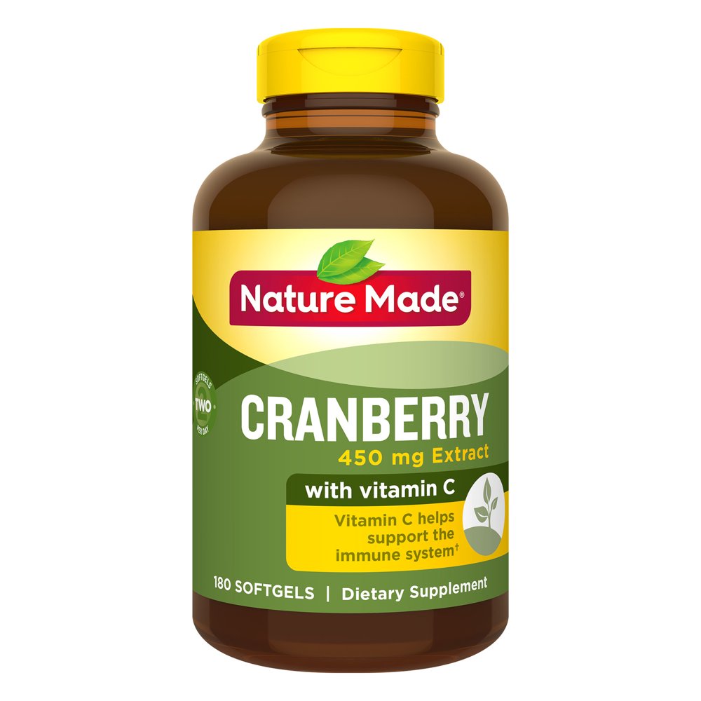 Nature Made® Cranberry + Vitamin C Softgels, 180 Count, 180.0 CT