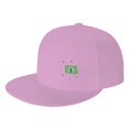 thumbnail image 1 of ZICANCN Lucky Money Baseball Caps, Trucker Hats for Men And Women, Adjustable Breathable Flat Caps, Pink, 1 of 8