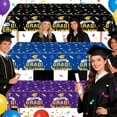 thumbnail image 7 of 3 Pack Graduation Tablecloth,Graduation Decorations Class of 2026 Graduation Party Decorations,54"x108" Black and Gold Plastic Table Cloth Disposable Rectangle for Home,School,Party Supplies, 7 of 7
