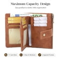 thumbnail image 6 of YEESHU Womens Wallet Small Leather RFID Blocking Tri Fold Large Capacity Compact Card Holder with Zipper Pocket ID Window, 6 of 8