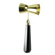 8" Diamond Cut Design Ebony Black and Gold Stainless Steel Bar Jigger by Wild Eye