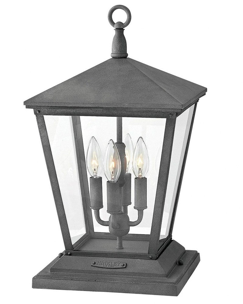 4 Light Large Outdoor Low Voltage Pier Mount Lantern in Traditional