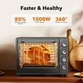 thumbnail image 6 of 34 QT Super-Large  Air Fryer, Electric Toaster Oven Countertop, Pizza, Warm, Broil, Toast, Bake, Air Fry, 1500W, 5  Functions, 85% Oil-Less, 6 of 11