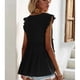 thumbnail image 5 of Camisa Babydoll para Mujer Higoodz Transpirable Peplum Top Cuello en V Sin Mangas, 5 of 6
