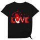 thumbnail image 1 of Camiseta holgada de manga corta con cuello redondo y estampado informal para el Día de San Valentín a la moda para mujer Pompotops hfajkhk125187, 1 of 4