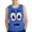 Blue, variant on Girls Cartoon Monster Tank Top Red Soft Stretchy Sleeveless Summer Tops Funny Monster Face Shirt Breathable Casual Tee for Kids Little Big Kids 3-16 Years,Size 14 T
