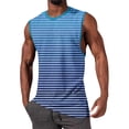 thumbnail image 2 of FRSASU Men's Gradient Athletic Tank Tops Pullover Loose Crewneck Casual Sleeveless Summer Bodybuilding Muscle Tee Shirts Blue, 2 of 5
