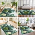 thumbnail image 4 of Area Rugs 2.7'x5', Tropical Leaves Carpet Runner Indoor Outdoor Rugs Home Decor Aesthetic, Watercolor Summer Botanical Leaf Plants Non Slip Mats Washable Accent Rug for Living Room Bedroom, 4 of 8