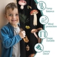 thumbnail image 3 of Blackout Kids Curtains,Brown Mushroom Leaf Black Pattern Childrens Insulated Curtains Set Of 2,Bedroom Essentials,Toddler Room Decor 42"x54", 3 of 5