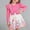Hot Pink, variant on ITSAME Casual Dress for Girls, Long Sleeve Ruffle Cute Bow Cinched Waist Summer Casual Fashion Printed Dress White 2-3T
