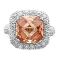 thumbnail image 5 of Sterling Silver Champagne & Clear CZ Ring QR4313, 5 of 5