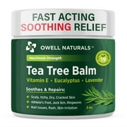 Owell Naturals Tea Tree Balm for Dry Cracked Skin, feet, heel, 2 oz