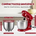 thumbnail image 2 of SeaSpark 3in1 Stand Mixer, Tilt-Head 10-Speed Kitchen Electric Stand Mixer, 5.5 QT Food Mixer with Dough Hook, Beater, Whisk, Red, 2 of 8