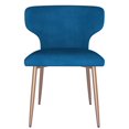 thumbnail image 2 of Chaise, Jeu de 2 en Velours et Métal - Bleu, 2 of 7