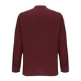 thumbnail image 4 of NaWent Men's Cotton Linen Henley Shirt Long Sleeve Hippie Casual Beach T Shirts Wine 4(M), 4 of 5