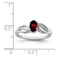 thumbnail image 2 of Sterling Silver Garnet Ring - .58 cwt - Size 5, 2 of 2