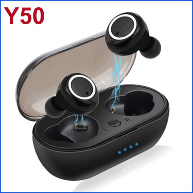 Gran oferta de auriculares Y50 tws, auriculares deportivos Bluetooth, auriculares estéreo inalámbricos en la oreja con micrófono para todos los auriculares para teléfonos inteligentes Tan Jianjun unisex