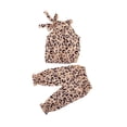 thumbnail image 2 of Seyurigaoka Girls 2 Pieces Outfit, Leopard Strap Halter Camisole + Pants Set, 2 of 5
