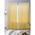 thumbnail image 3 of Orange Yellow Ombre Sheer Curtains 96 Inch Length 2 Panels Set for Living Room/Bedroom, Modern Abstract Art Gradient Aesthetics Curtain Sheers Drapes Rod Pocket Curtains Window Treatment 52''x96''x2, 3 of 7