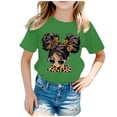 thumbnail image 1 of Ensemble Pyjama 3 T Vêtements Filles Shorts Enfant Filles Mignon Mode Imprimé Col Rond Ample Manches Courtes Tee Été Décontracté T-Shirt Hauts, 1 of 5
