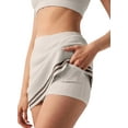 thumbnail image 3 of Womens 2 Piece Sweater Skirt Set Suspenders Sleeveless Short Skirt Outfits Tennis Skorts Gym Yoga White S, 3 of 6