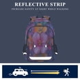 thumbnail image 5 of FORMRS Unisex School Backpack 17" Student Travel Bag with Laptop Compartment, Large Purple Flowers, 5 of 7