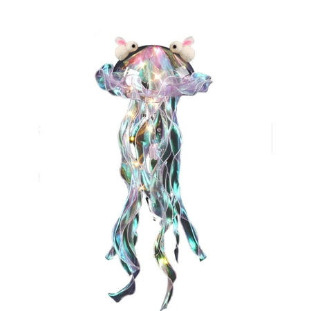 

Room Decor Promotion Sale!! Oaqiey Pendant Aurora Moon Jellyfish Night Light Luminous Toy Ornament G