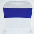 thumbnail image 2 of Efavormart 5pcs Royal Blue Spandex Chair Sash, Elastic Band Sashes Fitted chair tie for wedding Event Banquet Decor, 2 of 11