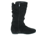thumbnail image 6 of Forever Kayden-84 Women's Cut Out Side Zipper Strap Buckle Flat Heel Slouchy Boots, 6 of 7