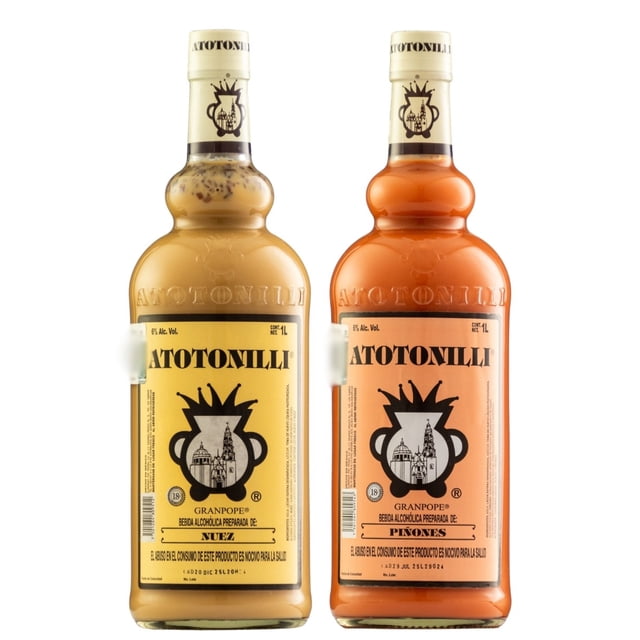 Duo Pack Rompope Atotonilli Nuez y Piñones 1000 ml Rompope