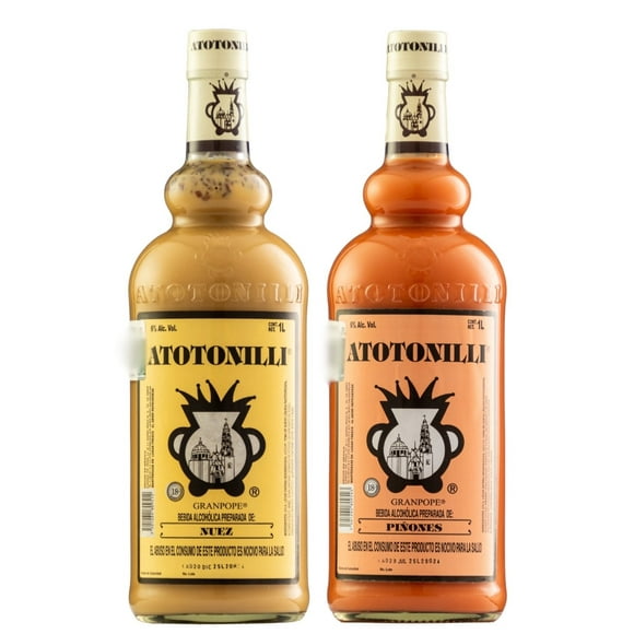 Duo Pack Rompope Atotonilli Nuez y Piñones 1000 ml Rompope
