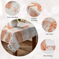 thumbnail image 5 of Orange Starfish Table Cloth Waterproof Tablecloths, Rustic Ocean Coastal Shells Conch Coral Tablecloth Dining Table Cover for Kitchen Party Tabletop Outdoor, Rectangle Tablecloth 60x102 Inch, 5 of 9