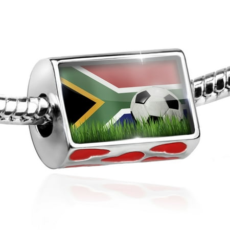 Bead Soccer Team Flag South Africa Charm Fits All European (Best Soccer Team In South Africa)