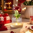 thumbnail image 6 of Cheapark Valentine's Day LED Night Light 3 Rose Glass Lampshade Ornament Battery Operated Soft Glow For Home Holiday Decor, 6 of 6