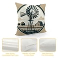 thumbnail image 4 of Throw Pillow Cover Vintage Rural Wood Windmill Pillowcase Countryside Culture Farming Dutch Holland Design Cotton Linen Decorative Cushion Cover for Home Square, 4 of 5
