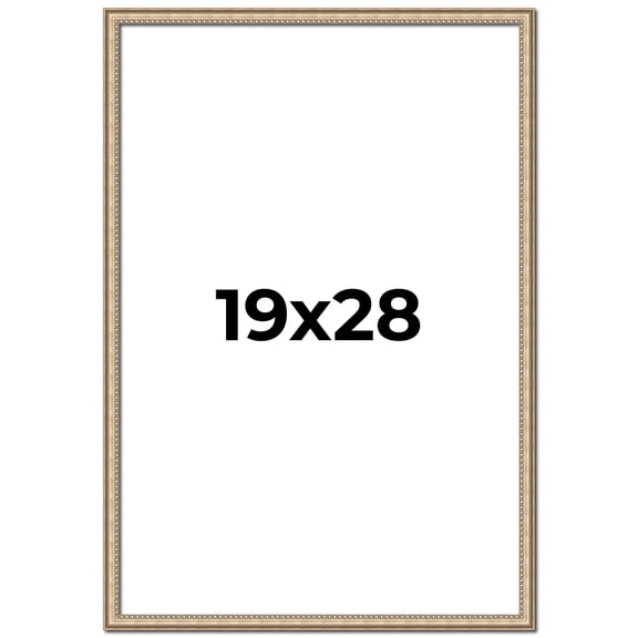 19x28 Frame Silver Real Wood Picture Frame Width 0.75 Inches | Interior Frame Depth 0.5 Inches |