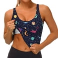 thumbnail image 4 of Lsque Space Dinosaur Printed Women'S Sports Bra, Compression, Moisture Wicking, High-Impact Sports Bra For Women,Supportive sports bra-, 4 of 9