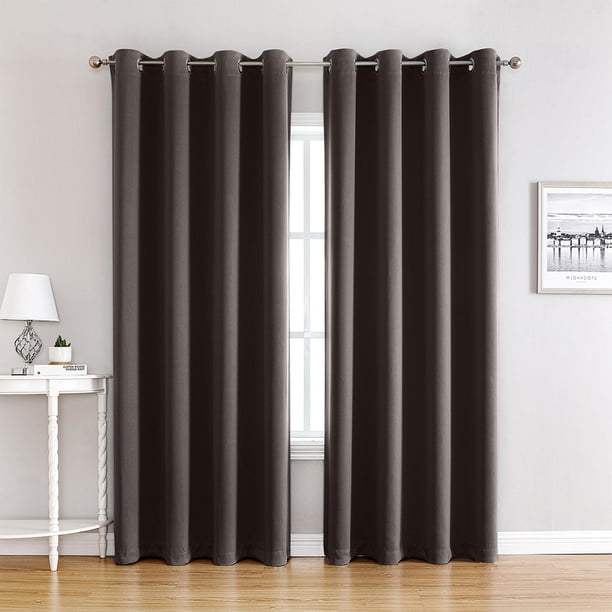 Wosthever 2 unidades/juego de parasoles de sombreado y aislamiento que proporcionan privacidad y comodidad, cortinas de aislamiento térmico Sombras de ventana marrón 132*160
