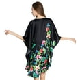 thumbnail image 3 of Grace Silk 100% Silk Nightgown, Iris Garden, Black, 3 of 4