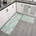 thumbnail image 2 of Pioneer Flower Floral Print Pattern Kitchen Rugs Sets Of 2,Anti Fatigue Kitchen Mat Rugs Non Slip Washable,Decorative Kitchen Floor Mats for Kitchen,Sink,Laundry,17"x30"+17"x47", 2 of 7
