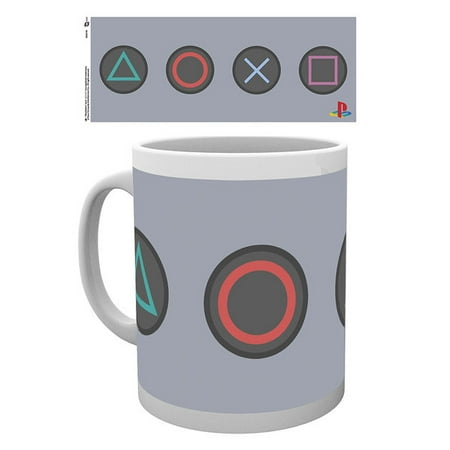 

PlayStation - Ceramic Coffee Mug / Cup (Controller Buttons)