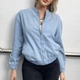 thumbnail image 1 of MKLEKYY Veste à Enfiler Manteau Femme Veste en Denim Surdimensionnée pour Femme Décontractée Longue Style Boyfriend Veste en Jean Usée Automne Printemps, 1 of 7