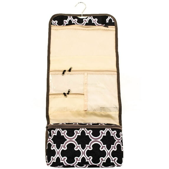 Travel Cosmetic Bag Toiletry Makeup Organizer Pouch Print Pocket Hanging Storage