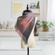 thumbnail image 5 of Bufandas de invierno largas de gran tamaño para mujer, abrigo de cuello de rejilla grande de otoño, chal, capa, Rosa gris jinwen Bufanda de cuadros de invierno, 5 of 6