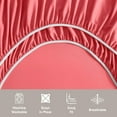 thumbnail image 6 of Nestl King Sheet Sets, 1800 Series Deep Pocket 4 Piece, Luxury Soft Microfiber Bed Sheet Sets, CORAL PINK, 6 of 8
