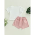 thumbnail image 2 of Kmbangi Baby 2Piece Outfits Short Sleeve Newborn Shirt + Elastic Shorts Set Summer Clothes, 2 of 9