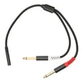 thumbnail image 2 of Cable Divisor de Sonido ANGGREK De 3,5 Mm a Doble de 6,35 Mm Carcasa de Aleación de Aluminio de 13,8 Pulgadas, 2 of 8
