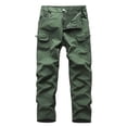 thumbnail image 1 of Color Casual Pants For Men Pants With Multiple Pockets Fashionable Washed Workwear Pants, 1 of 5