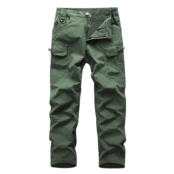 Pantalones de trabajo lavados para hombre - Múltiples bolsillos, mezcla de poliéster y algodón - Pantalones informales/para exterior - Tallas M-XXXL, diseño moderno