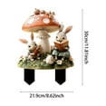 thumbnail image 4 of Cute Rabbit Garden Stake Easter Decorations, 2D Flat Acrylic Yard Sign, Flower Pot Decoration for Outdoor Yard Patio,Flower Pot Stake Ornaments, 4 of 7